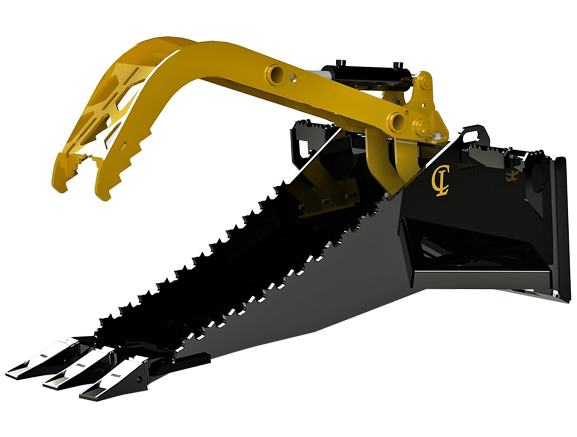 CL Fabrication skid steer stump bucket with optional grapple in Clarinda, Iowa